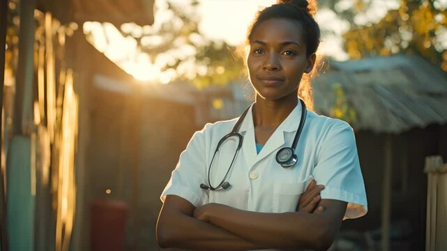Medical worker in rural areas, delivering essential healthcare services in underserved communities. 