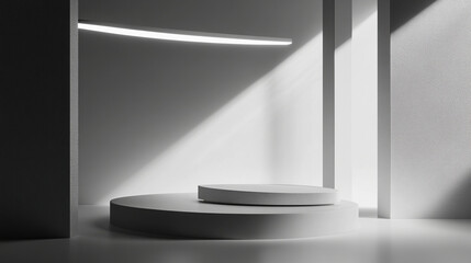 podium design with lighting