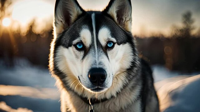 portrait of a husky
