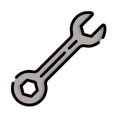 wrench isolated on white