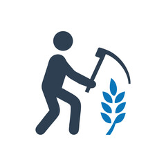 Tree Pruning Trimming Vector Icon on white background