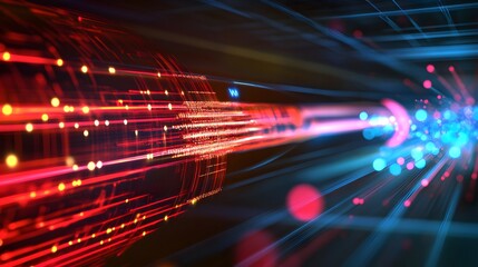 Fototapeta premium Laser Optics in Communication Technology