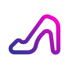 high heels gradient icon