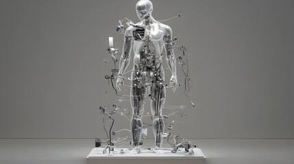 Transparent Anatomical Human Skeleton Model for Medical Research and Education