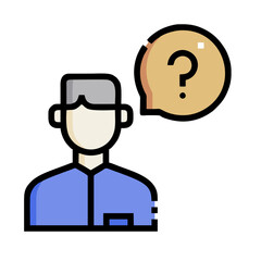 businessman with question mark