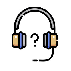 headphones icon illustration