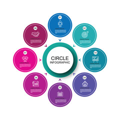Infographic design elements for your business data with 8 options