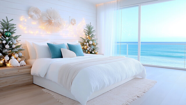 Coastal Christmas - Luxurious Beachfront Holiday Bedroom Retreat