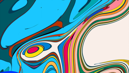 Colorful fluid abstract psychedelic background pattern for summer