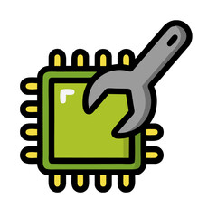 illustration of a hand holding a icon