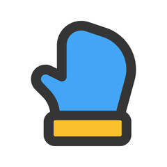 gloves outline fill icon