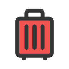 luggage outline fill icon