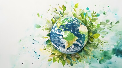 Vivid Earth Landscape from Space