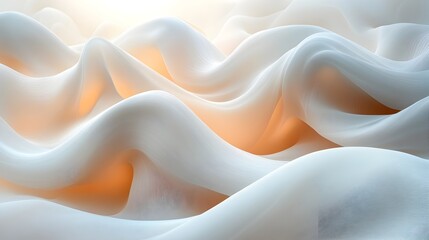 Obraz premium Serene Fluid Waves of Light and Color in Smooth Abstract Composition