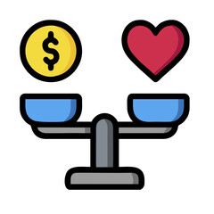 computer monitor with dollar sign