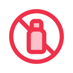 no plastic outline fill icon