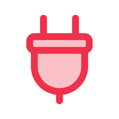 power plug outline fill icon