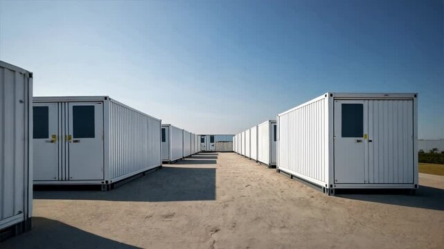 modern battery energy storage system,battery container units with solar and turbine farm	
