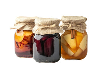 Fermented apple products  isolated on transparent and white background.PNG image
