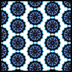 Seamless Geometric Flower Pattern Wallpaper Design Vector Art for Decorative Tile Texture and Textile Ornament Illustration