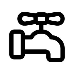 water tap line icon