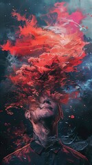 Fototapeta premium Abstract Surrealism: A Mind in Chaos