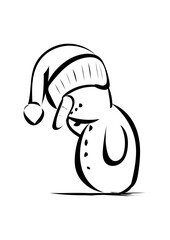 Trauriger Schneemann