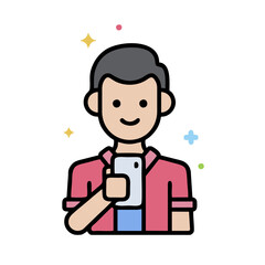 cartoon character of businessman