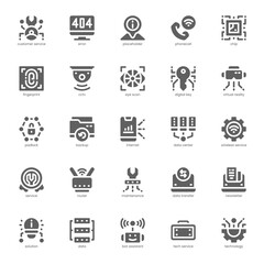 Tech Service icon pack for your website, mobile, presentation, and logo design. Tech Service icon glyph design. Vector graphics illustration and editable stroke.