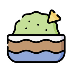 illustration of a cake with chocolate