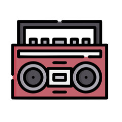 illustration of a retro radio