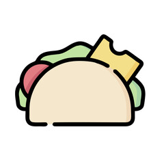 illustration of a bag with food