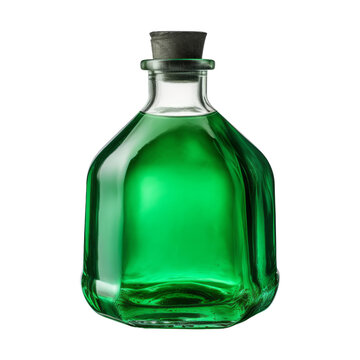 green potion isolated on transparent background cutout
