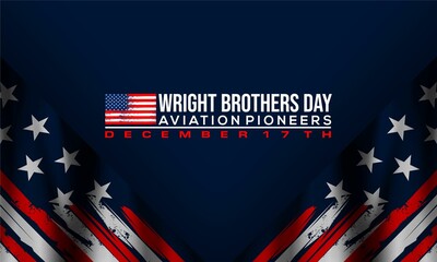 wright brothers day ,  American inventors and aviation pioneers , vektor bafckground banner . 