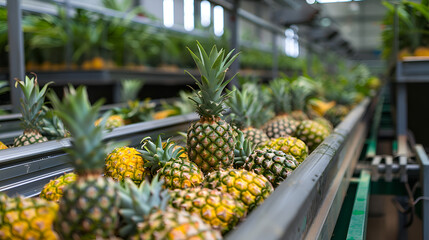 Fototapeta premium pineapple in the market