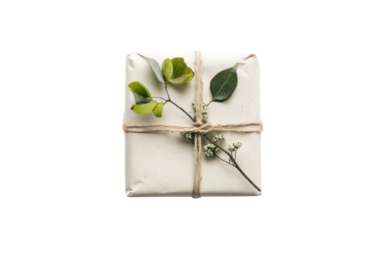 Zero waste gift on isolated on transparent and white background.PNG image, single object