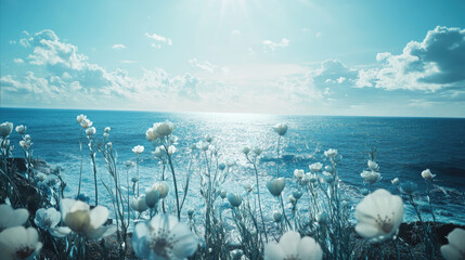 You Are Capable of Amazing Things in elegant font over a serene ocean view, inspiring confidence and belief in ones potential.