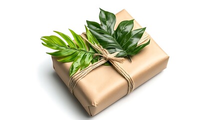 Eco-friendly Gift Wrapped with Greenery