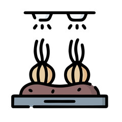 illustration of a pair of black and people