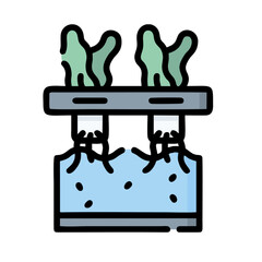 illustration of a black and white chair with a handle