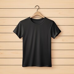 Blank black t-shirt mockup