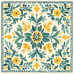 Geometric and Organic Doodle Tile and Carpet Designs with White Borders | Hand-drawn, Abstract, Floral, and Symmetrical Patterns in Soft Pastel and Earth Tones