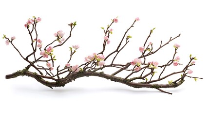 Fototapeta premium Delicate Pink Blossoms Branch