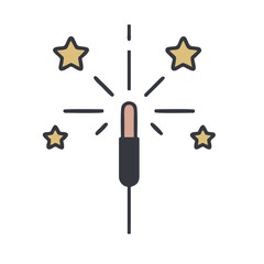 illustration of a magic wand