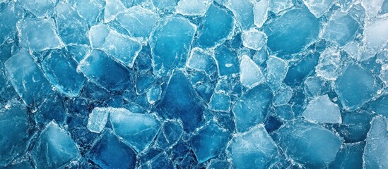 Obraz premium Close-up of blue ice shards.