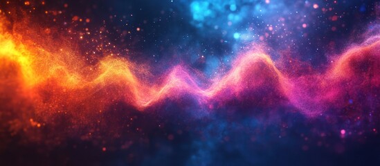 Abstract background with red, orange, pink and blue colors.