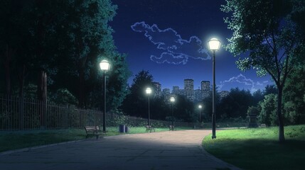 anime background of landscape for wallpaper