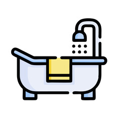 illustration of a shower