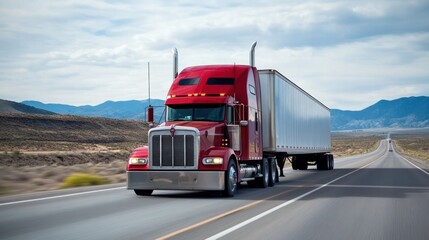 cargo truck Freight transport with emphasis on tracking and increasing efficiency in moving goods. Analytics help improve freight efficiency. Reduce transportation costs and guaranteed on-time deliver