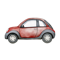 Obraz premium Red car on transparent background